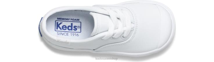 mestari toe cap lenkkarit pieni lapsi Keds jalkineet D42LD231 valkoista nahkaa