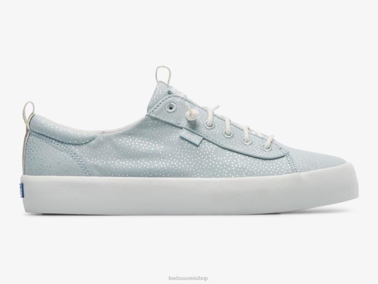 takapotku kankaalle pistekuvioidut tennarit naiset Keds jalkineet D42LD62 vaaleansininen hopea