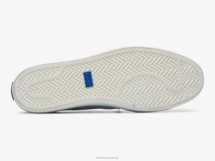 takapotku kankaalle pistekuvioidut tennarit naiset Keds jalkineet D42LD62 vaaleansininen hopea
