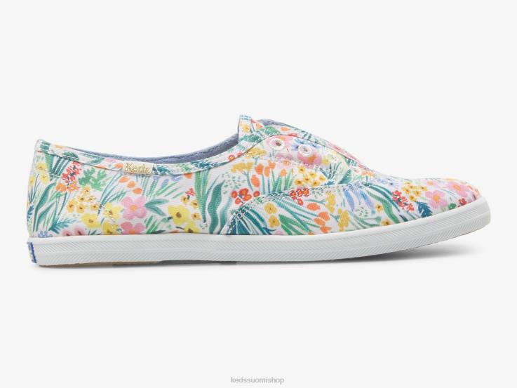 chillax lea slip lenkkarit naiset Keds x Rifle Paper Co. jalkineet D42LD20 valkoinen multi
