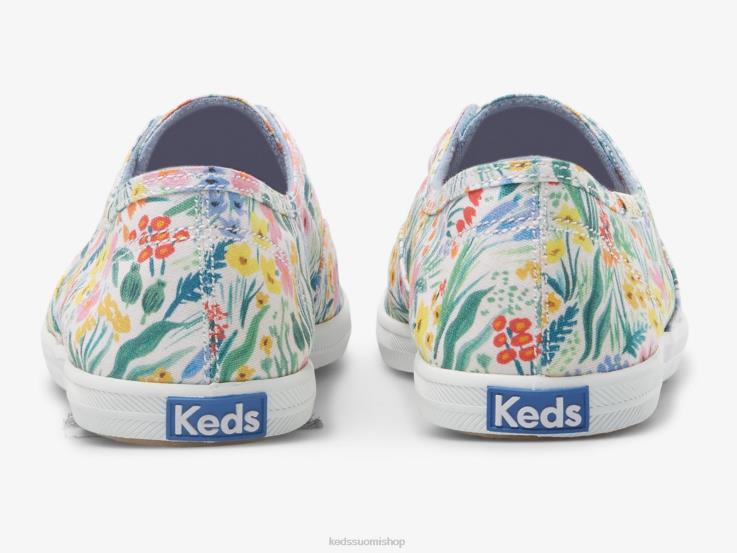 chillax lea slip lenkkarit naiset Keds x Rifle Paper Co. jalkineet D42LD20 valkoinen multi