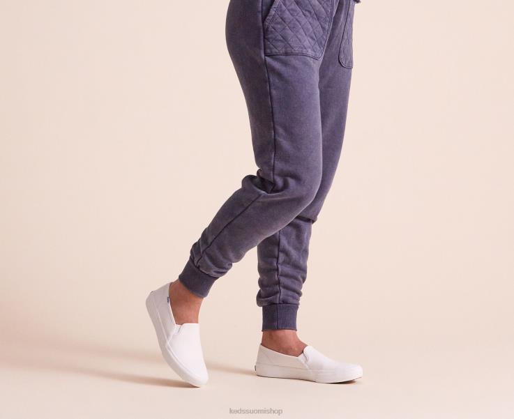 kaksikerroksinen nahkainen lenkkari naiset Keds jalkineet D42LD28 valkoinen