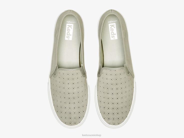 kaksikerroksinen perf mokkanahkainen lenkkari naiset Keds jalkineet D42LD68 harmaa