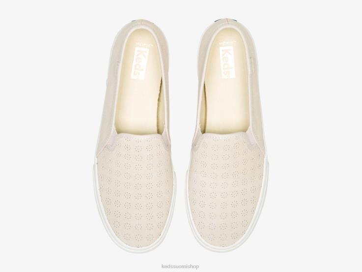 kaksikerroksinen perf mokkanahkainen lenkkari naiset Keds jalkineet D42LD69 vaalea pinkki