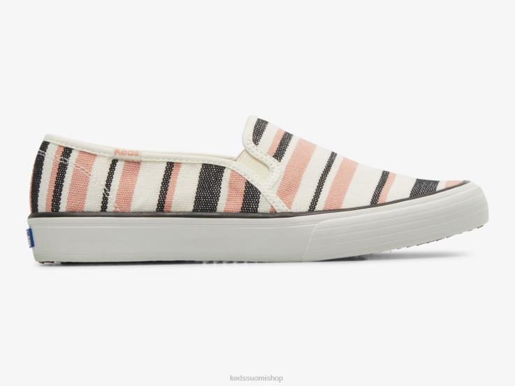 kaksikerroksinen ympäristöystävällinen slip on lenkkari naiset Keds jalkineet D42LD14 musta multi