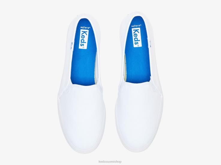 kolmikerroksinen canvas-slip on lenkkari naiset Keds jalkineet D42LD40 valkoinen