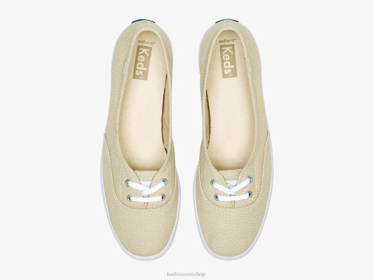 lenkkariin painetut minipisteet naiset Keds jalkineet D42LD9 ruskeankeltainen valkoinen