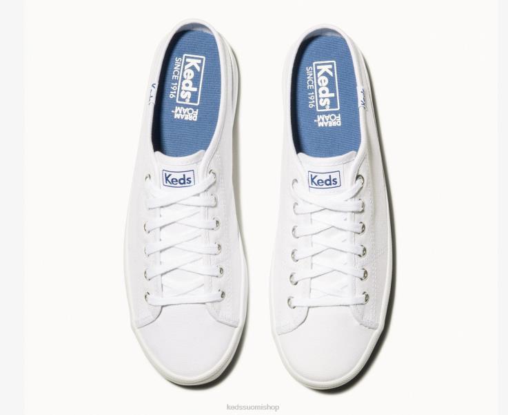 kickstart mule canvas slip on lenkkari naiset Keds jalkineet D42LD11 valkoinen