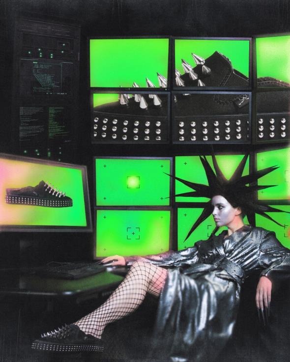 takapotku muuli stud slip lenkkariin naiset Keds x Maisie Wilen jalkineet D42LD56 musta