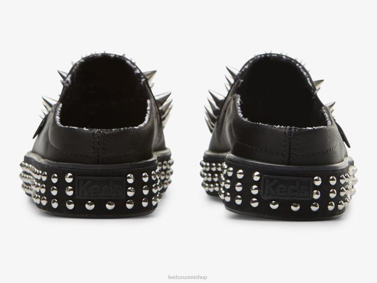 takapotku muuli stud slip lenkkariin naiset Keds x Maisie Wilen jalkineet D42LD56 musta