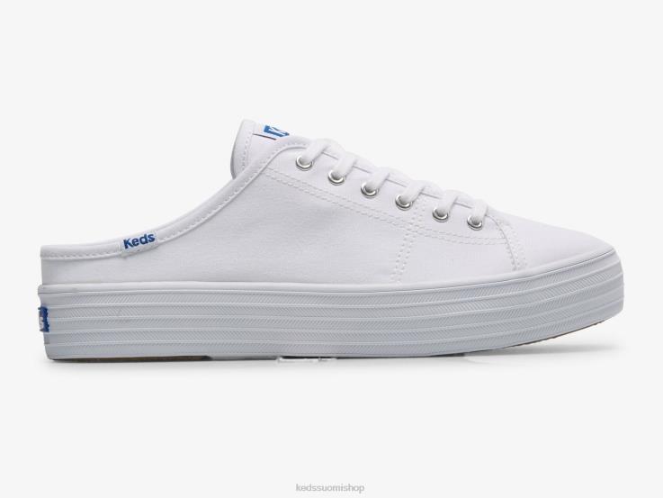 triple kick mule canvas lenkkarit naiset Keds jalkineet D42LD48 valkoinen