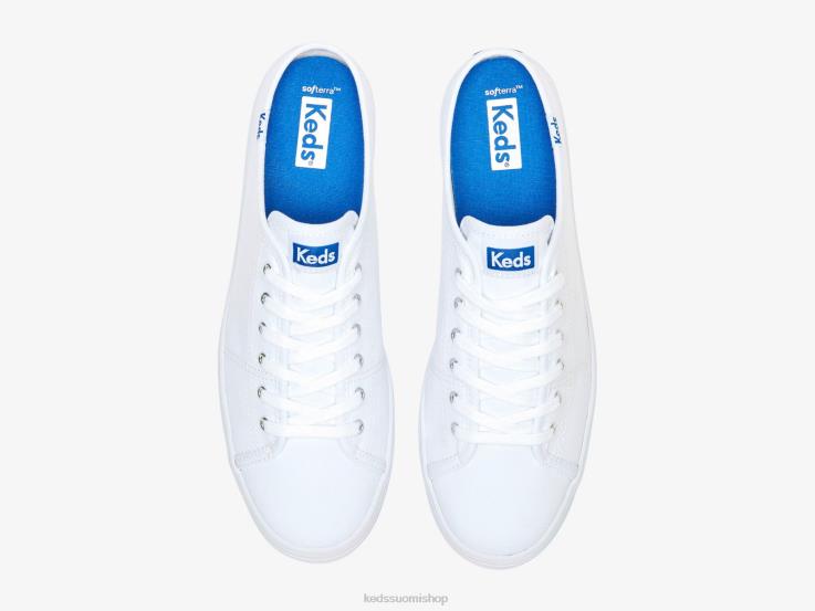 triple kick mule canvas lenkkarit naiset Keds jalkineet D42LD48 valkoinen