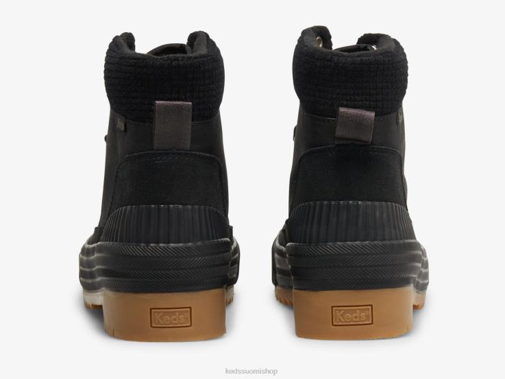 Vedenkestävä fielder-saappas mokkanahka ohuella pinnalla naiset Keds jalkineet D42LD206 musta