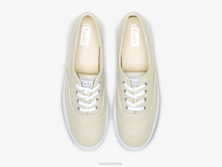 alustan metallinen tekstiililenkkari naiset Keds jalkineet D42LD170 hopea