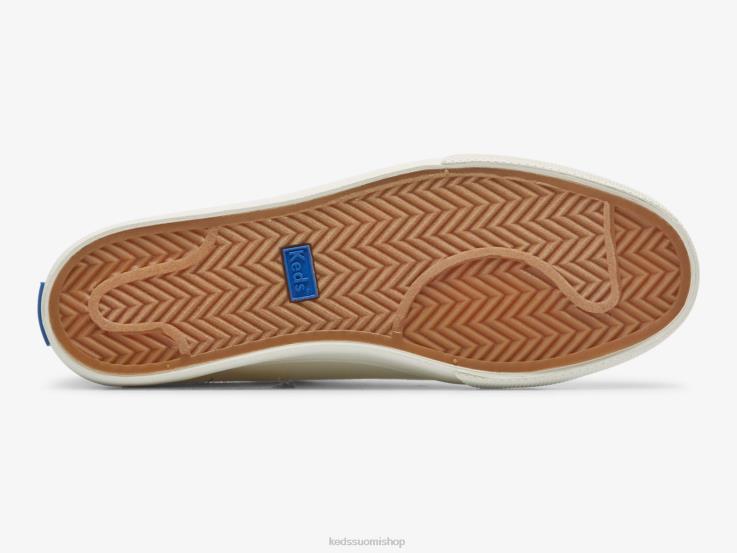 hyppy kick rib neuloa kaulus neliöt tennarit naiset Keds jalkineet D42LD190 valkoinen multi