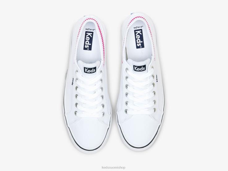 jump kick rib neulottu kauluslenkkari naiset Keds jalkineet D42LD192 valkoinen pinkki