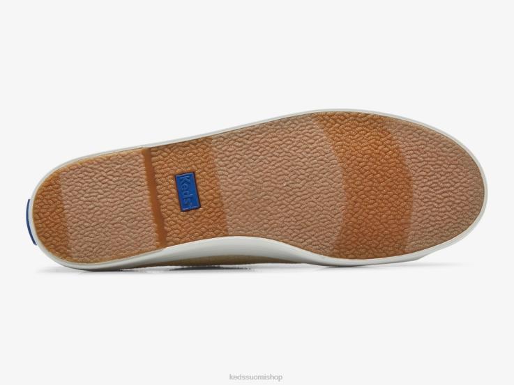 kickstart metallinen tekstiililenkkari naiset Keds jalkineet D42LD175 luonnollinen hopea