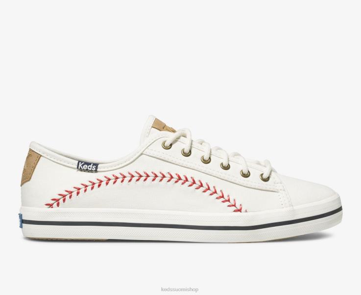 kickstart-viirilenkkari naiset Keds jalkineet D42LD131 luonnonvalkoinen kangas