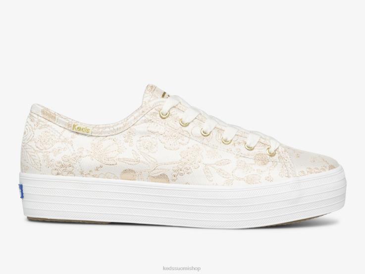 kolminkertaiset colette jacquard-lenkkarit naiset Keds x Rifle Paper Co. jalkineet D42LD130 norsunluu
