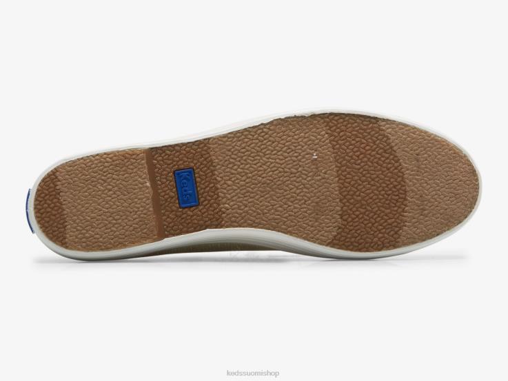 triple kick canvas lines print lenkkari naiset Keds jalkineet D42LD176 kullanruskea hopea