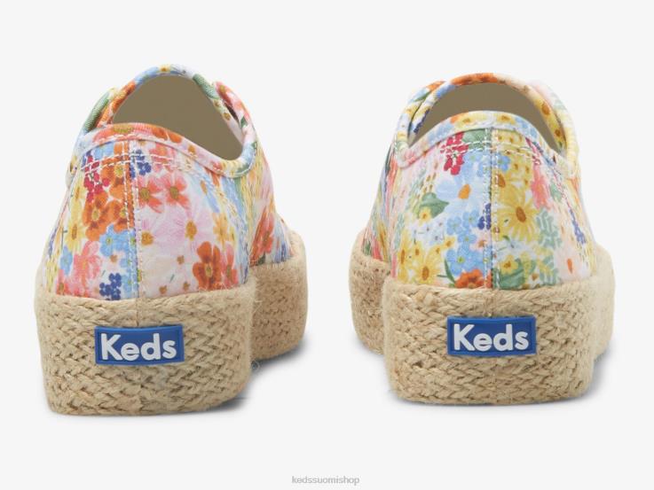 triple kick juuttimargaux naiset Keds x Rifle Paper Co. jalkineet D42LD177 valkoinen multi