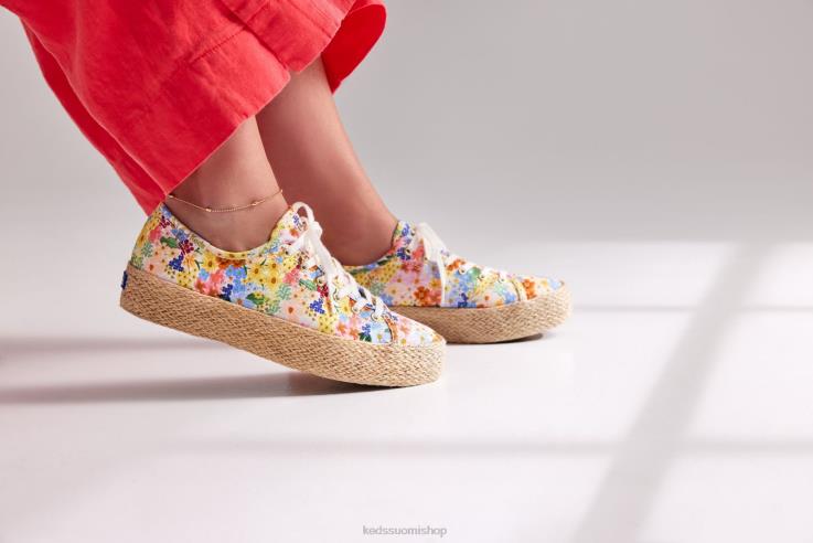 triple kick juuttimargaux naiset Keds x Rifle Paper Co. jalkineet D42LD177 valkoinen multi