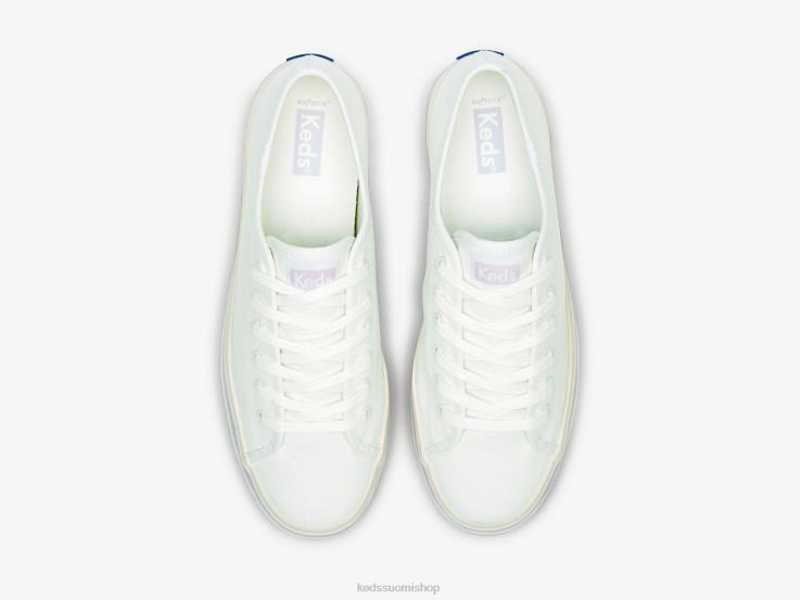 triple up canvas foxing stripe tennarit naiset Keds jalkineet D42LD184 valkoinen lila